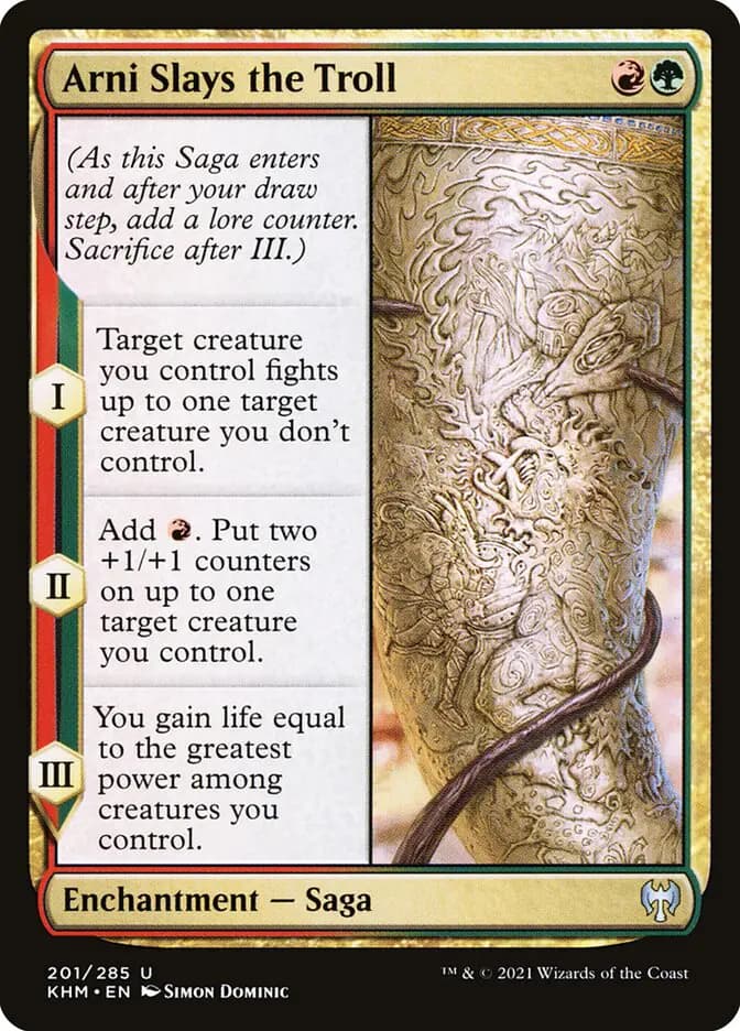 Card image of Arni Slays the Troll