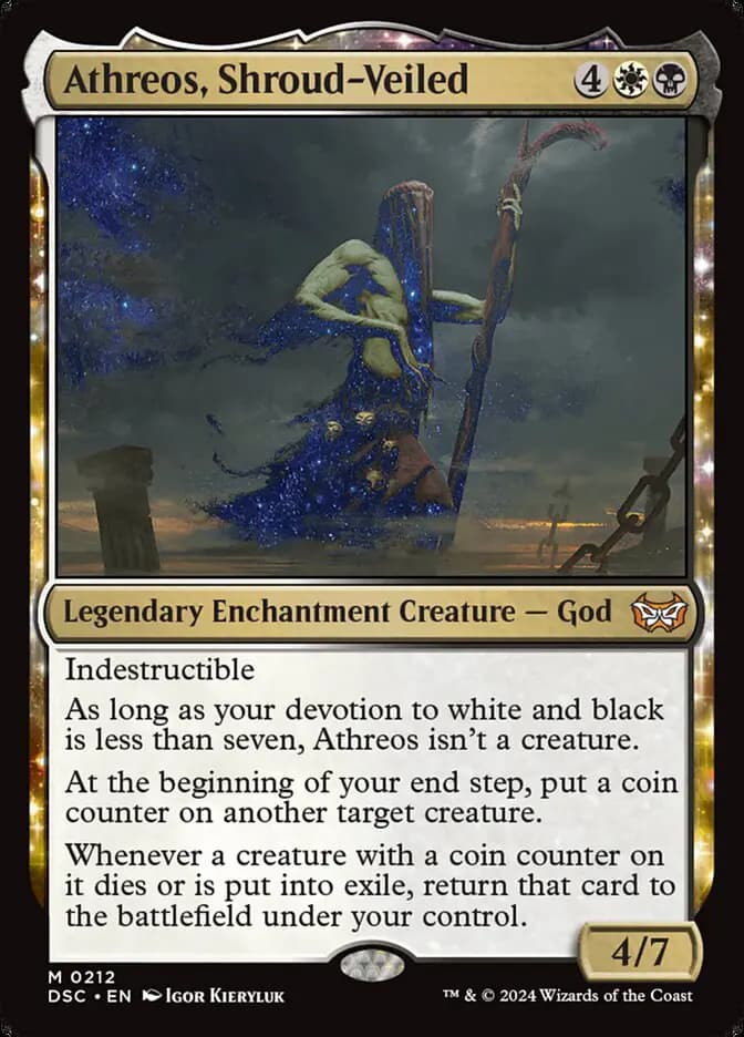 Card image of Athreos, Shroud-Veiled