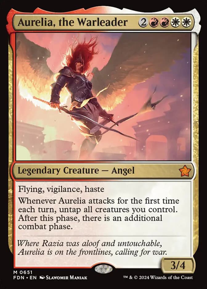 Card image of Aurelia, the Warleader