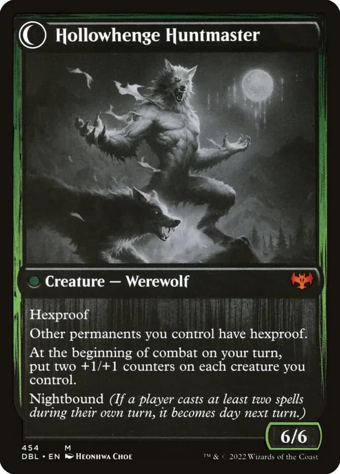Card image of Avabruck Caretaker / Hollowhenge Huntmaster