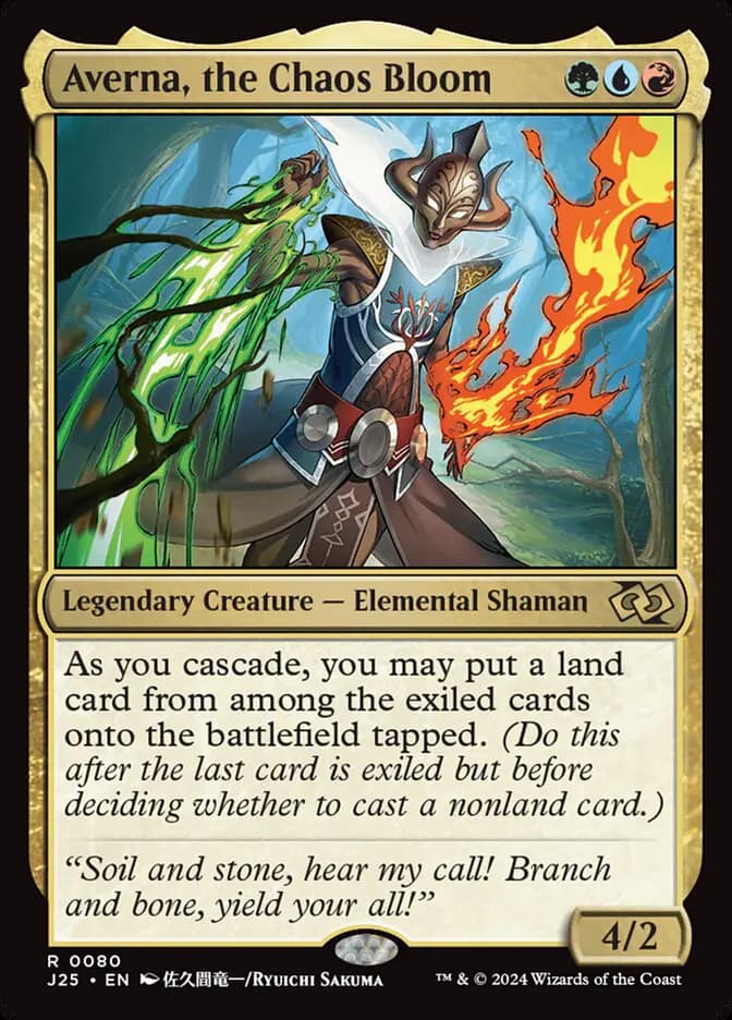 Card image of Averna, the Chaos Bloom
