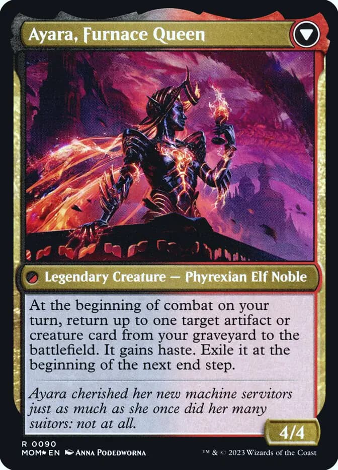 Card image of Ayara, Widow of the Realm / Ayara, Furnace Queen