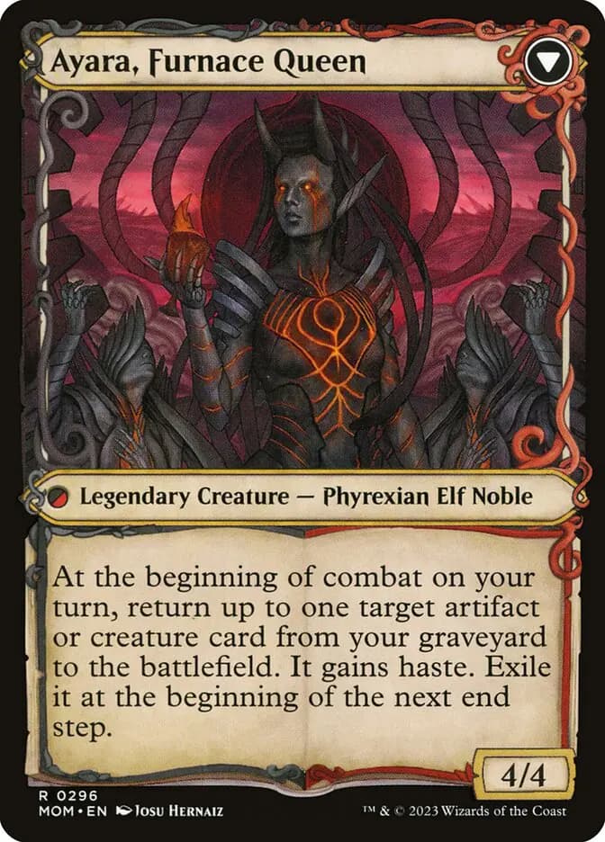 Card image of Ayara, Widow of the Realm / Ayara, Furnace Queen