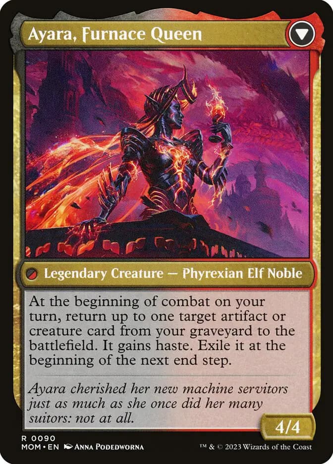 Card image of Ayara, Widow of the Realm / Ayara, Furnace Queen