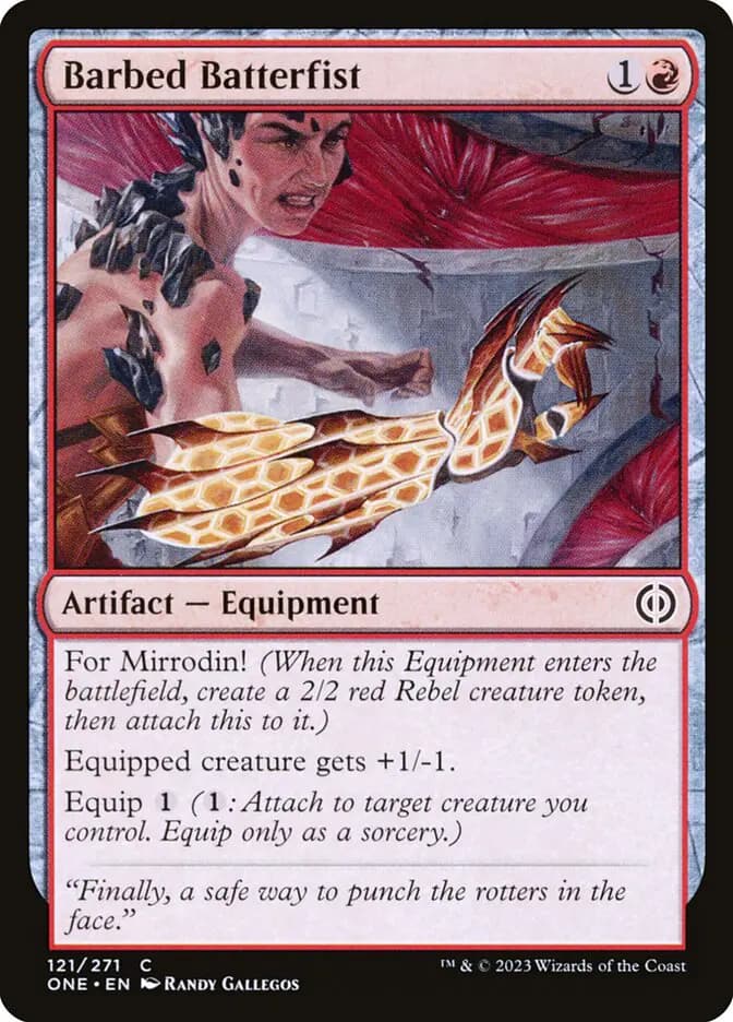 Card image of Barbed Batterfist