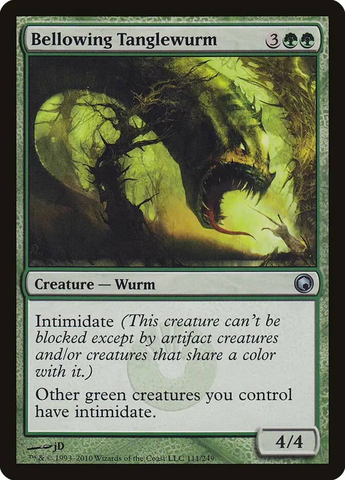 Card image of Bellowing Tanglewurm