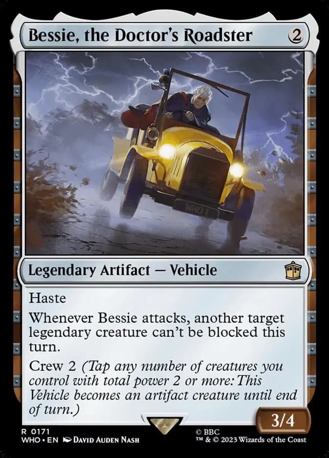Card image of Bessie, the Doctor's Roadster