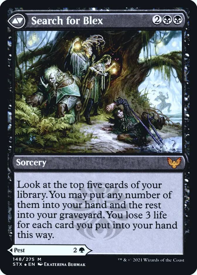 Card image of Blex, Vexing Pest / Search for Blex