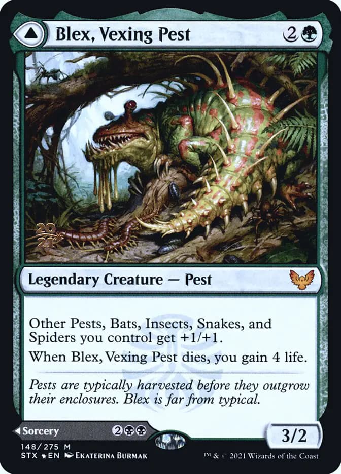 Card image of Blex, Vexing Pest / Search for Blex