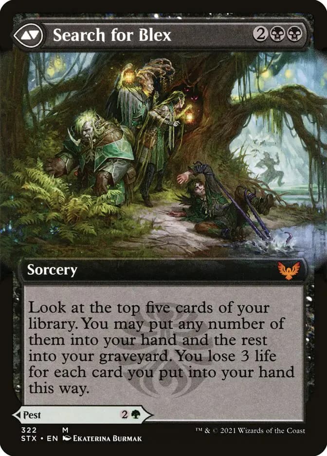 Card image of Blex, Vexing Pest / Search for Blex