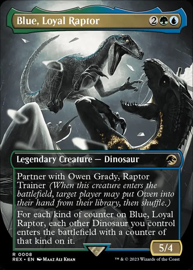 Card image of Blue, Loyal Raptor
