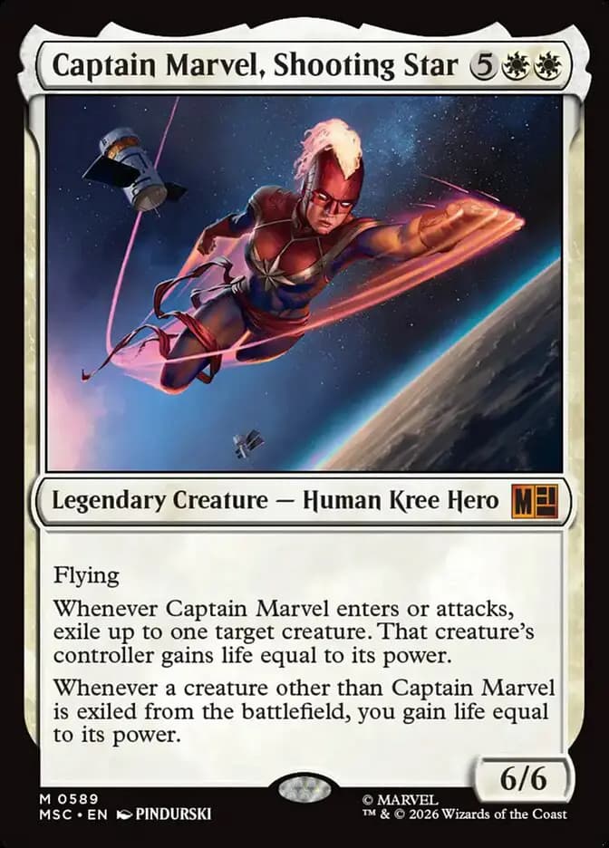 Card image of Captain Marvel, Shooting Star