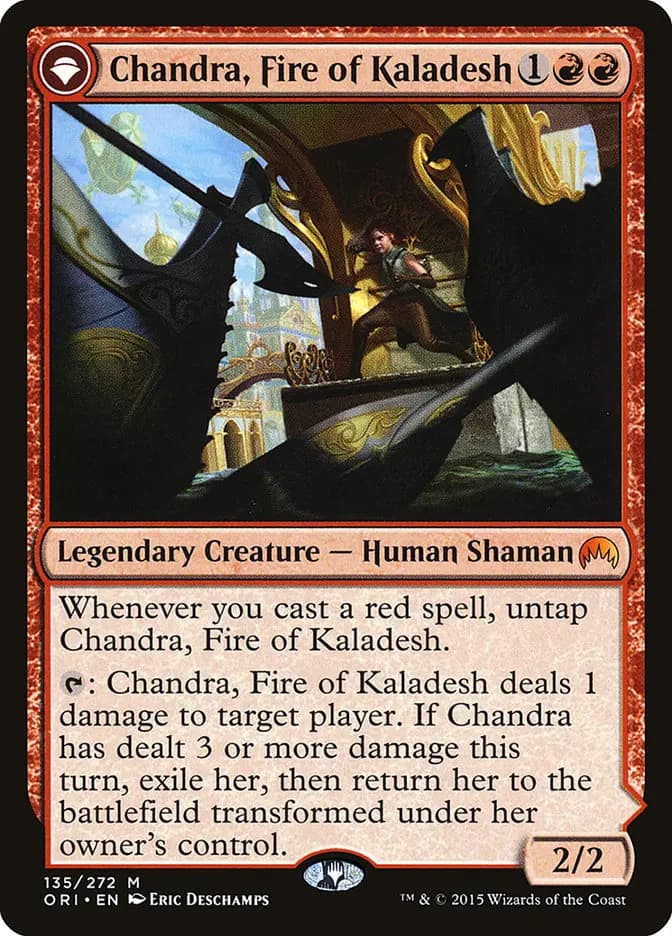 Card image of Chandra, Fire of Kaladesh / Chandra, Roaring Flame
