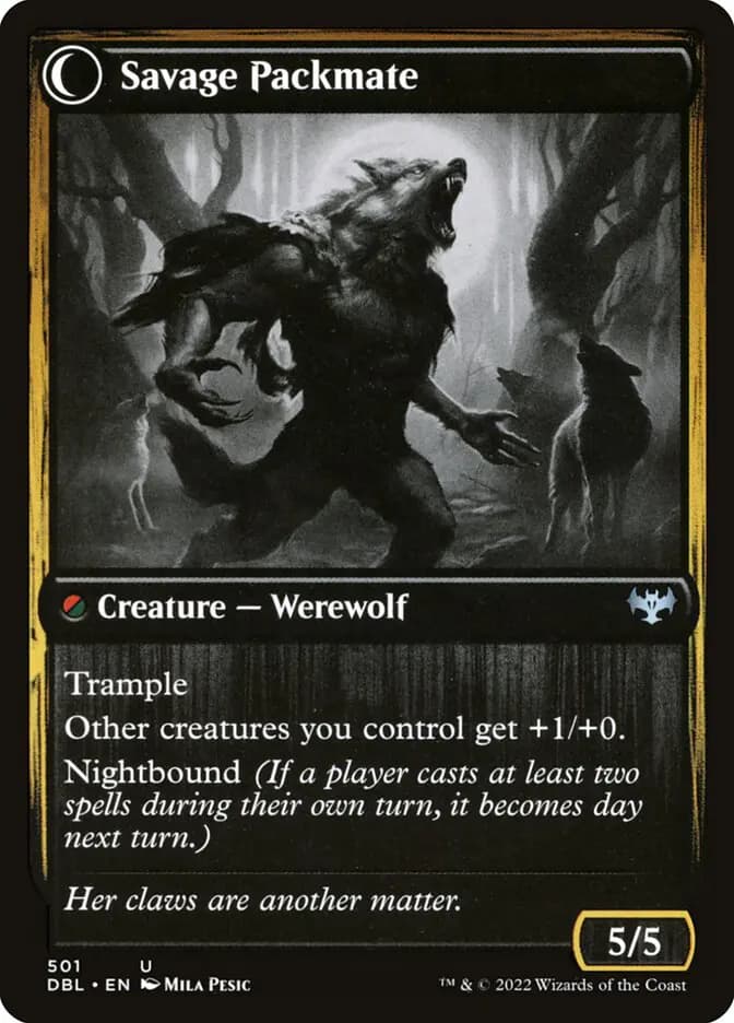 Card image of Child of the Pack / Savage Packmate