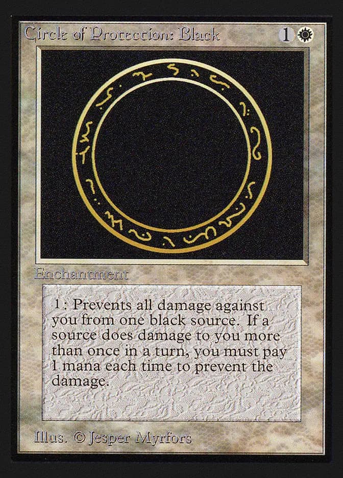 Card image of Circle of Protection: Black