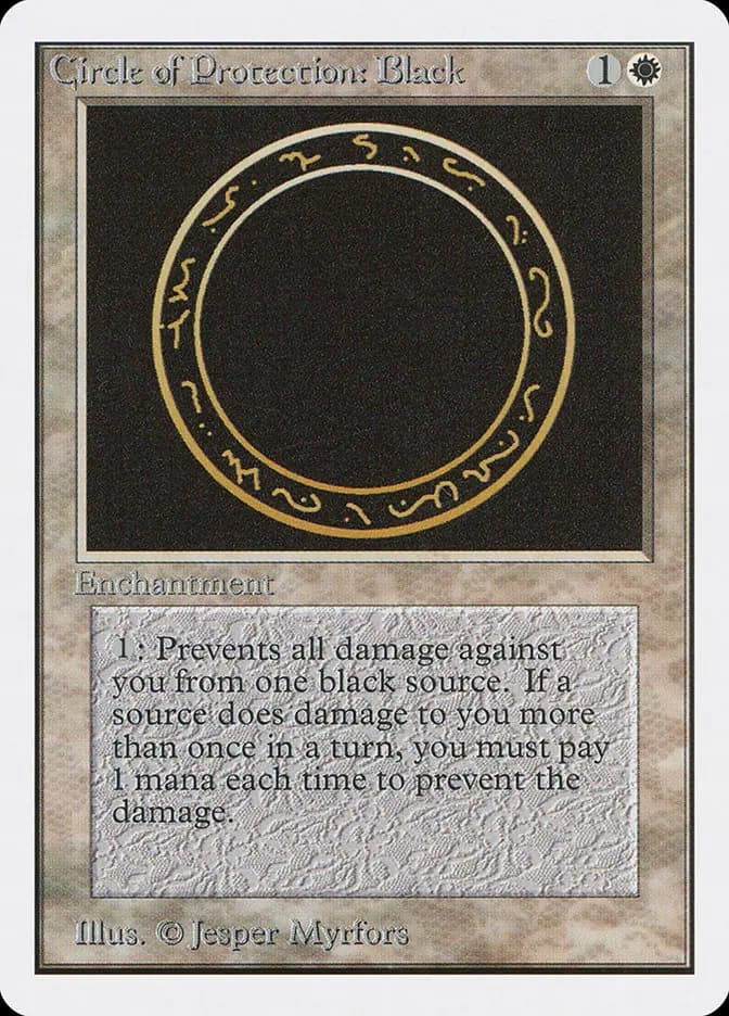 Card image of Circle of Protection: Black