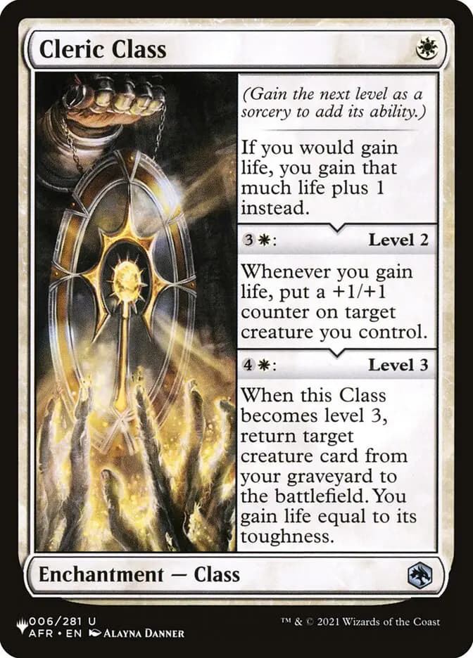 Card image of Cleric Class