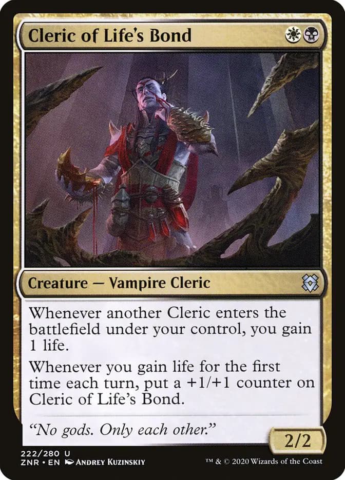 Card image of Cleric of Life's Bond