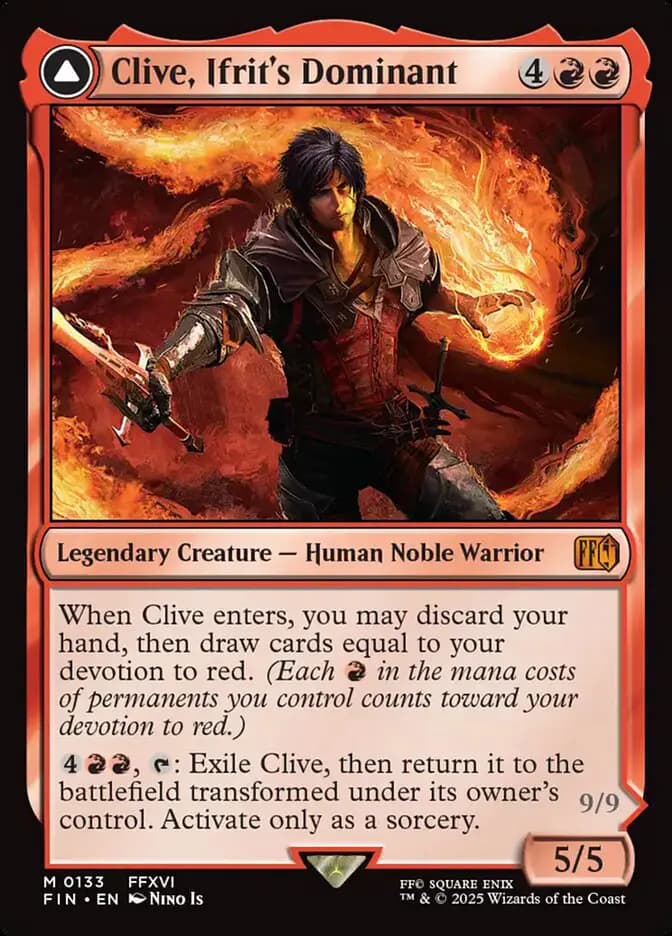 Card image of Clive, Ifrit's Dominant / Ifrit, Warden of Inferno