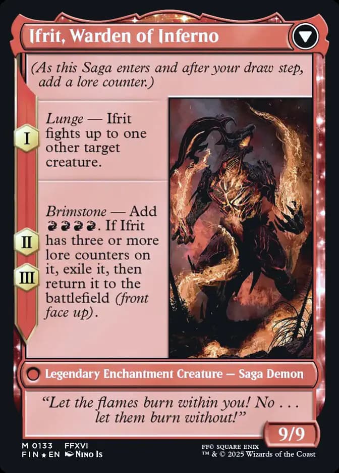 Card image of Clive, Ifrit's Dominant / Ifrit, Warden of Inferno