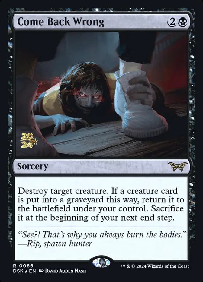 Card image of Come Back Wrong
