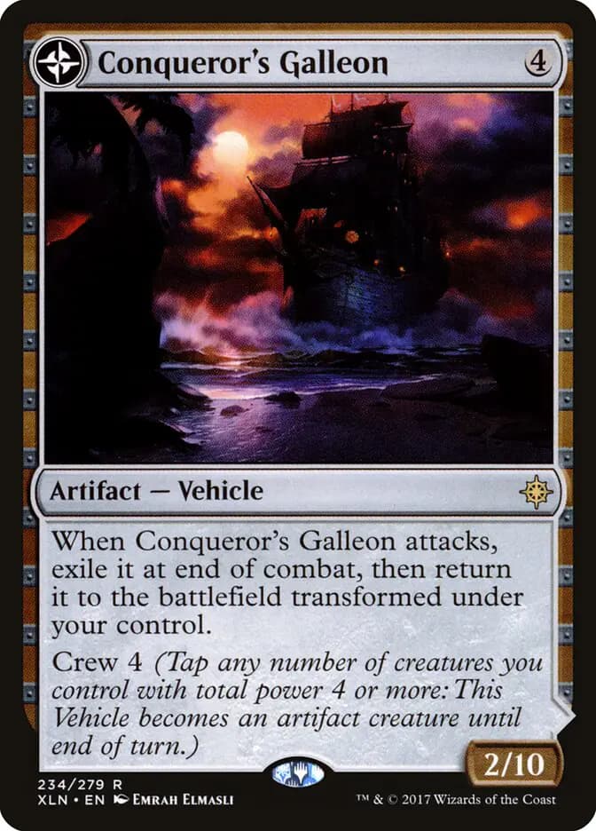 Card image of Conqueror's Galleon / Conqueror's Foothold