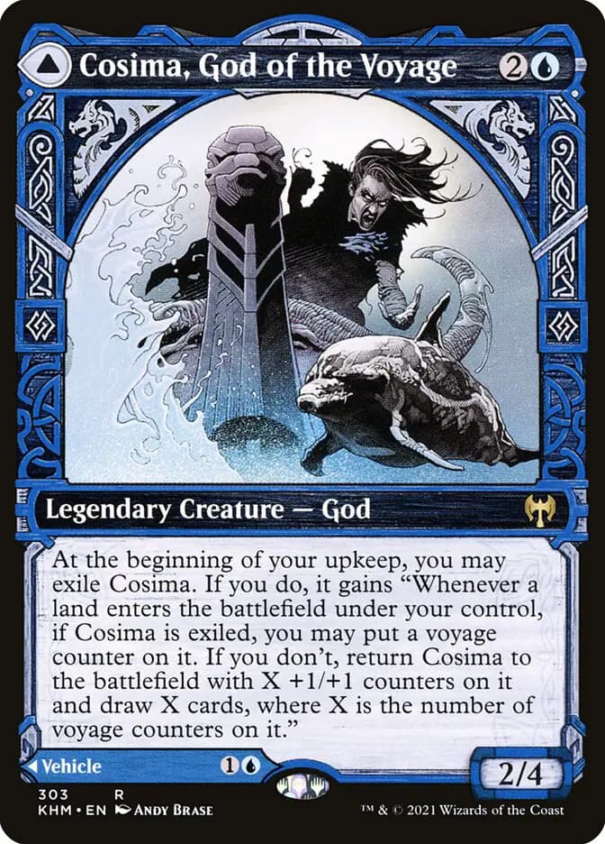Card image of Cosima, God of the Voyage / The Omenkeel