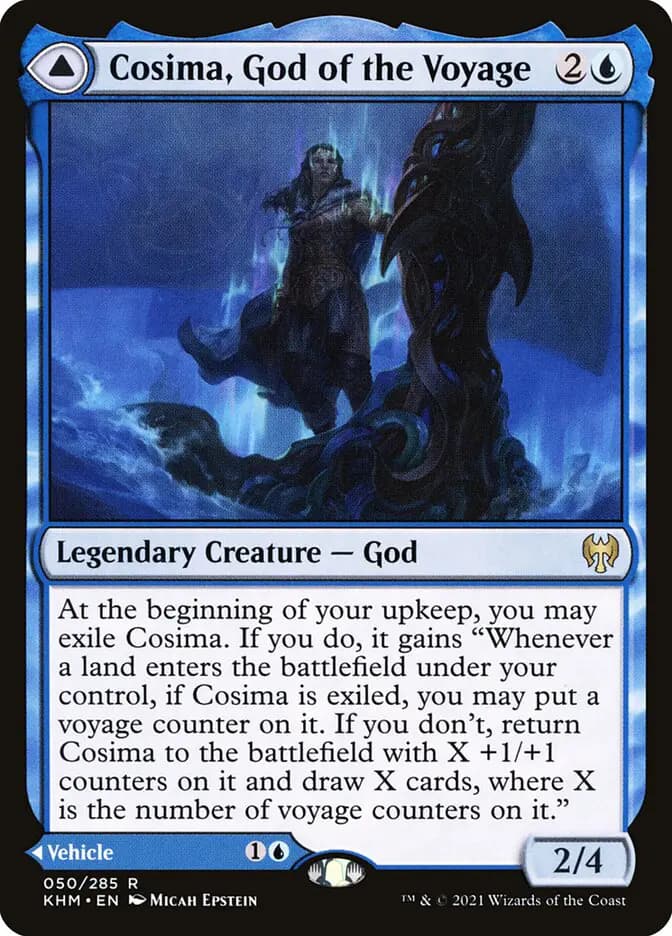 Card image of Cosima, God of the Voyage / The Omenkeel