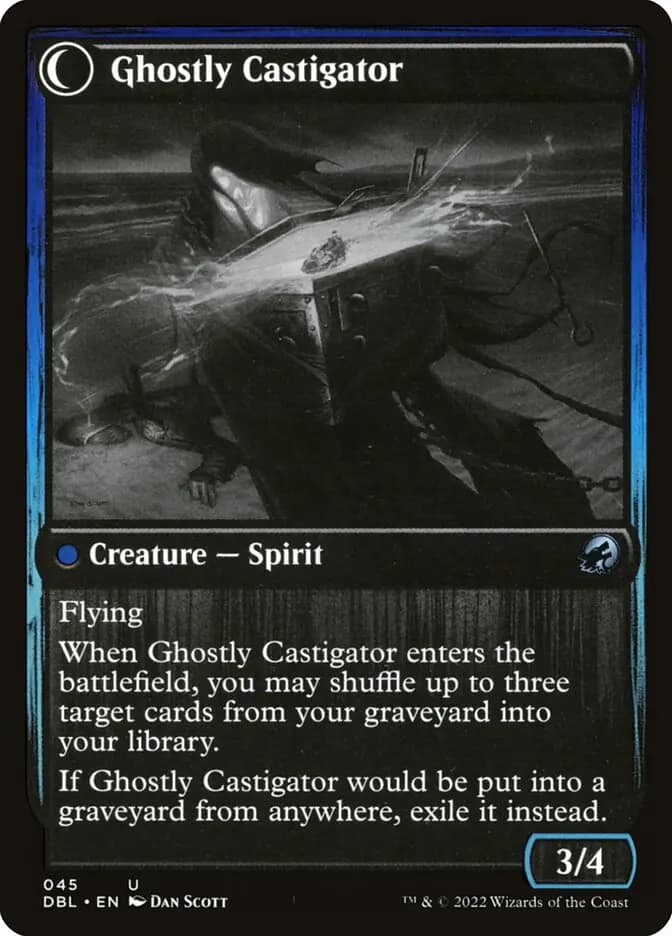 Card image of Covetous Castaway / Ghostly Castigator
