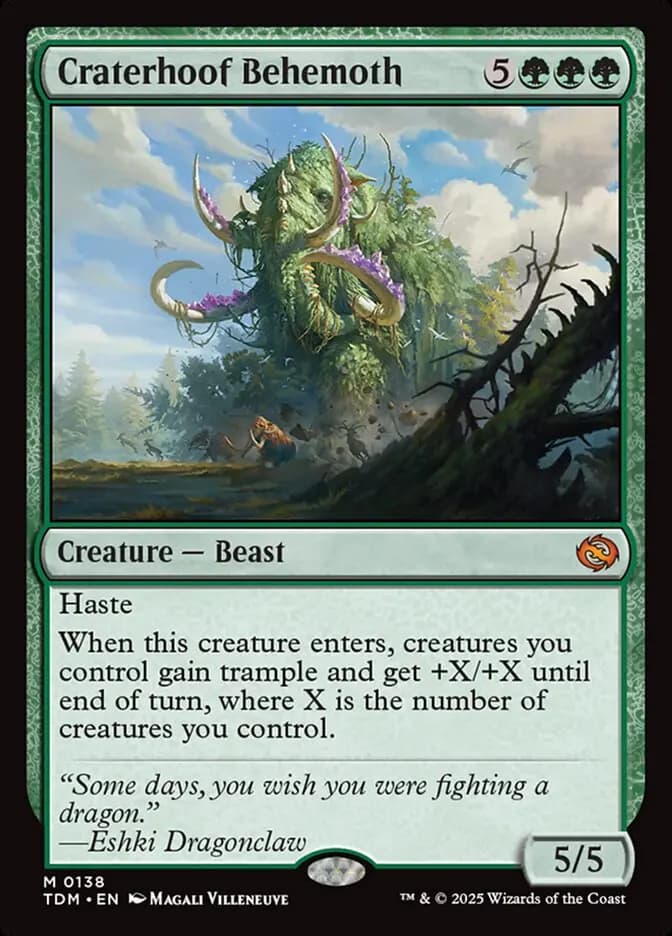 Card image of Craterhoof Behemoth