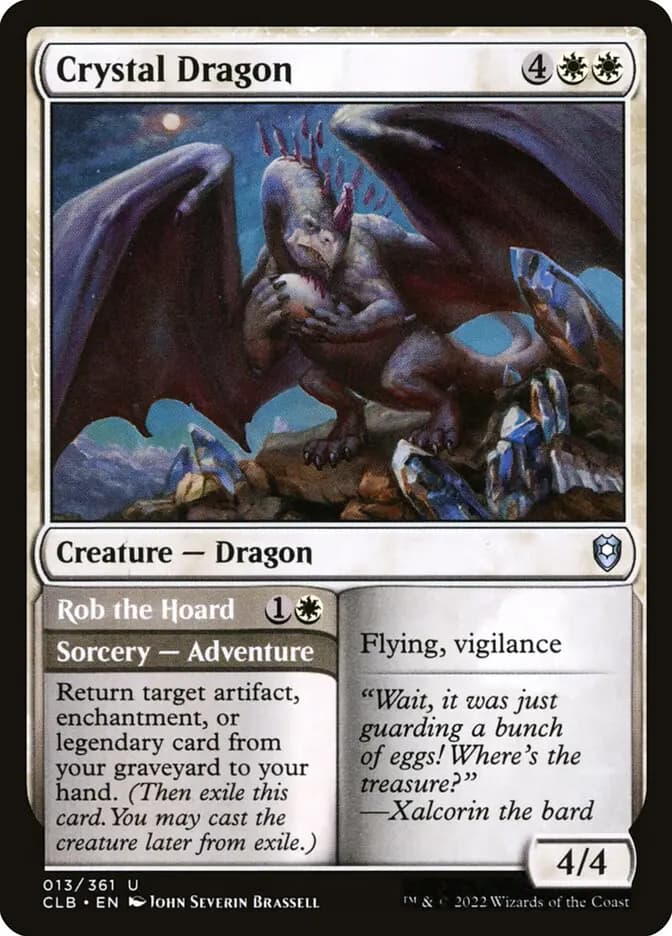 Card image of Crystal Dragon / Rob the Hoard