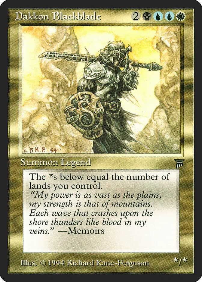 Card image of Dakkon Blackblade