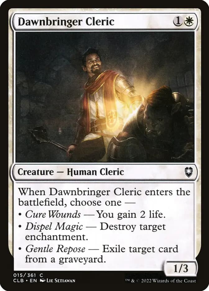 Card image of Dawnbringer Cleric