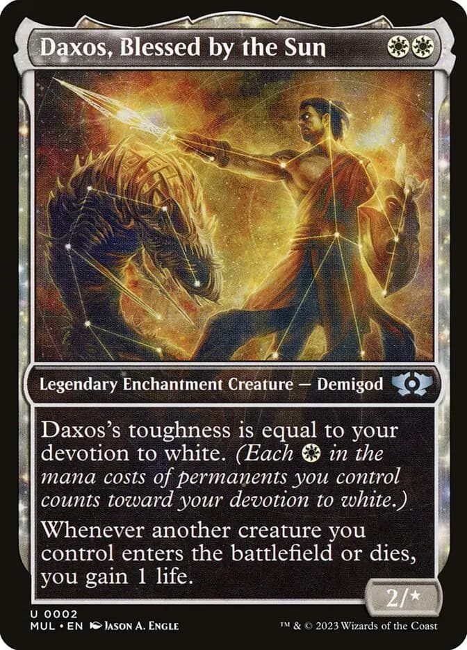 Card image of Daxos, Blessed by the Sun