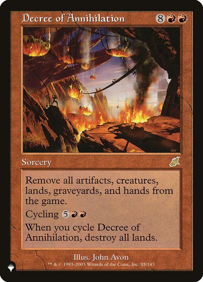 Card image of Decree of Annihilation