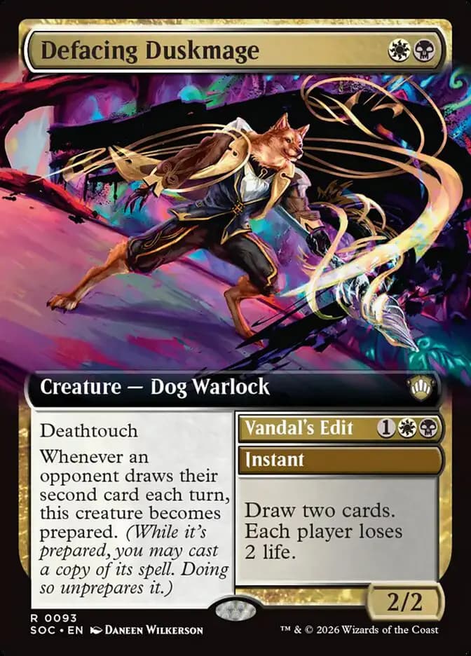 Card image of Defacing Duskmage / Vandal's Edit