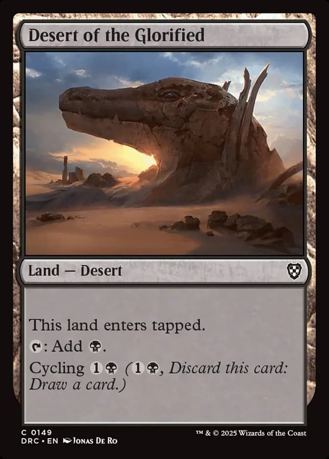 Card image of Desert of the Glorified