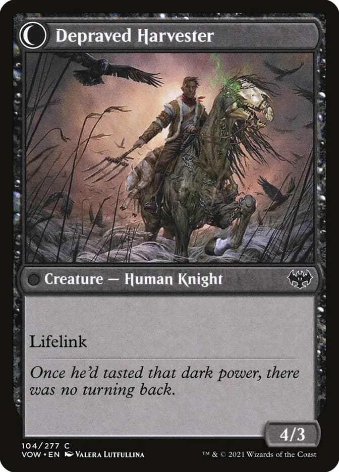 Card image of Desperate Farmer / Depraved Harvester