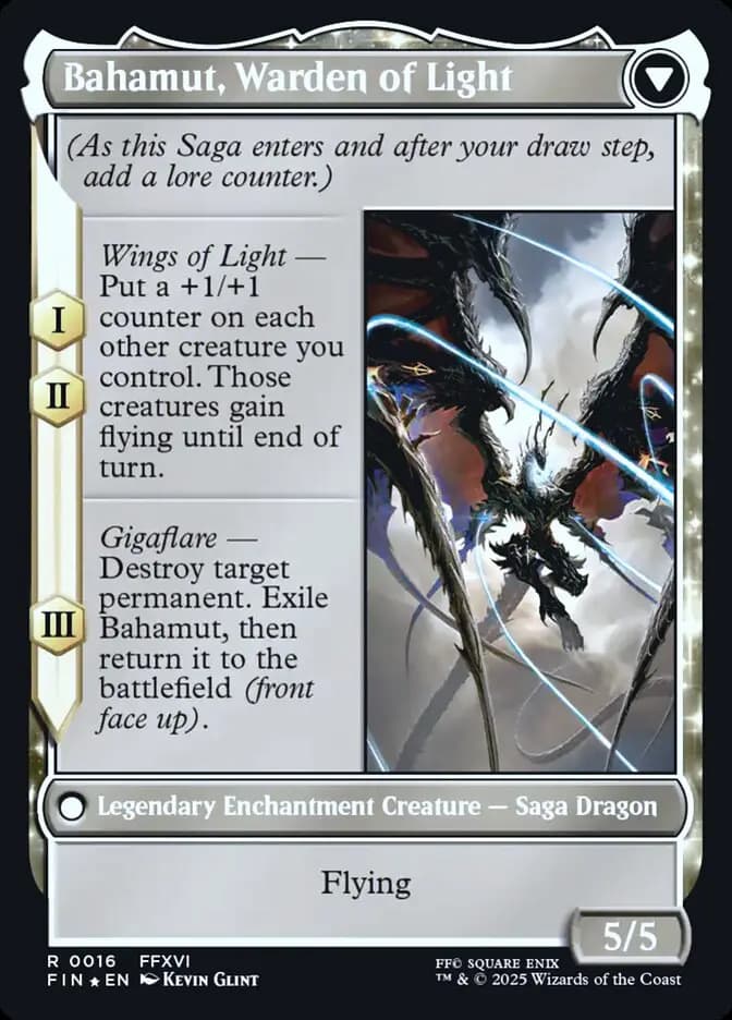 Card image of Dion, Bahamut's Dominant / Bahamut, Warden of Light