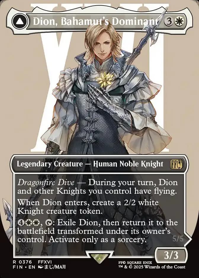 Card image of Dion, Bahamut's Dominant / Bahamut, Warden of Light