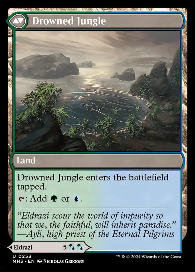 Card image of Drowner of Truth / Drowned Jungle