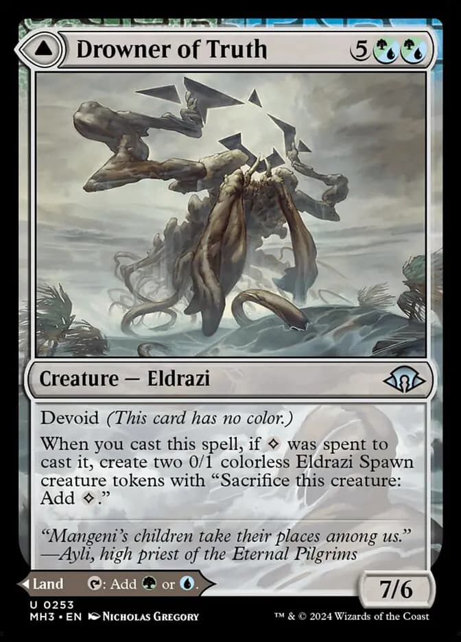 Card image of Drowner of Truth / Drowned Jungle
