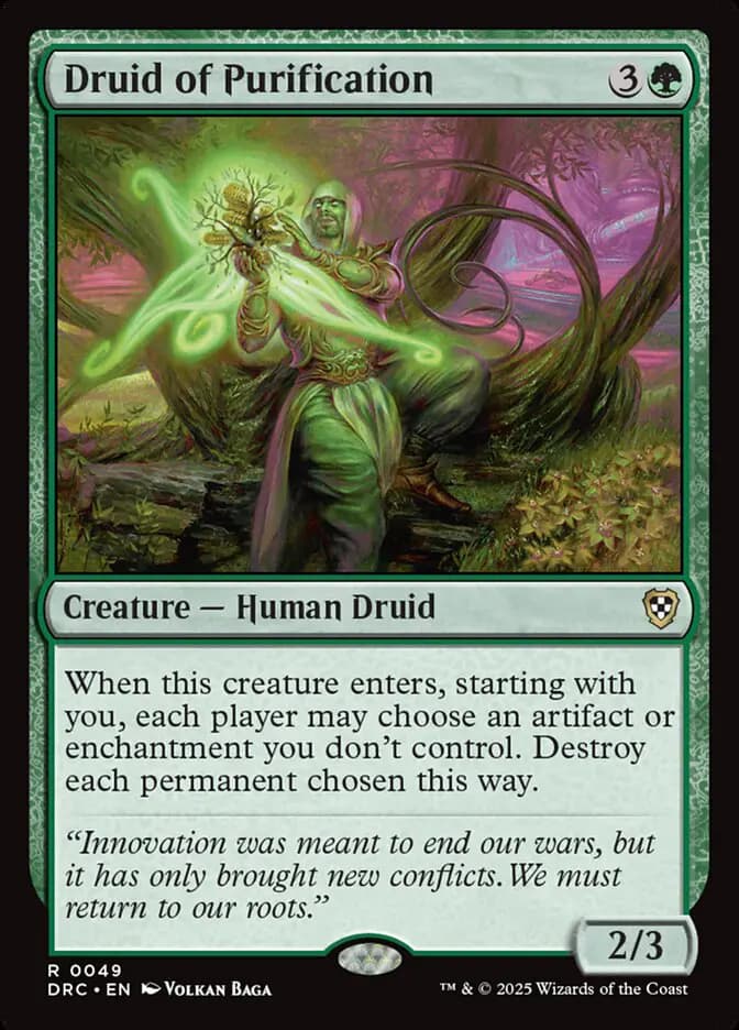 Card image of Druid of Purification