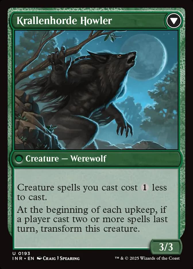 Card image of Duskwatch Recruiter / Krallenhorde Howler