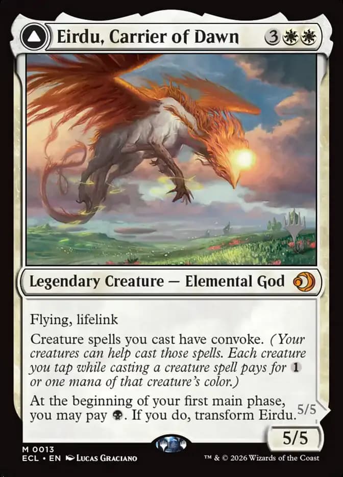 Card image of Eirdu, Carrier of Dawn / Isilu, Carrier of Twilight
