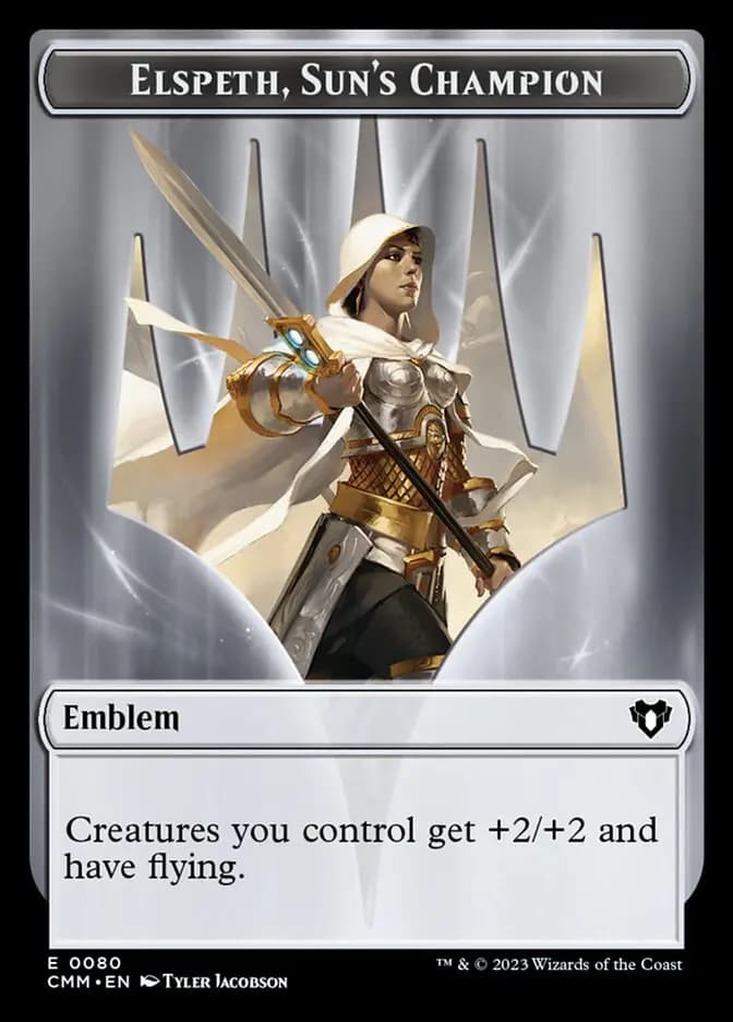 Card image of Elspeth, Sun's Champion Emblem