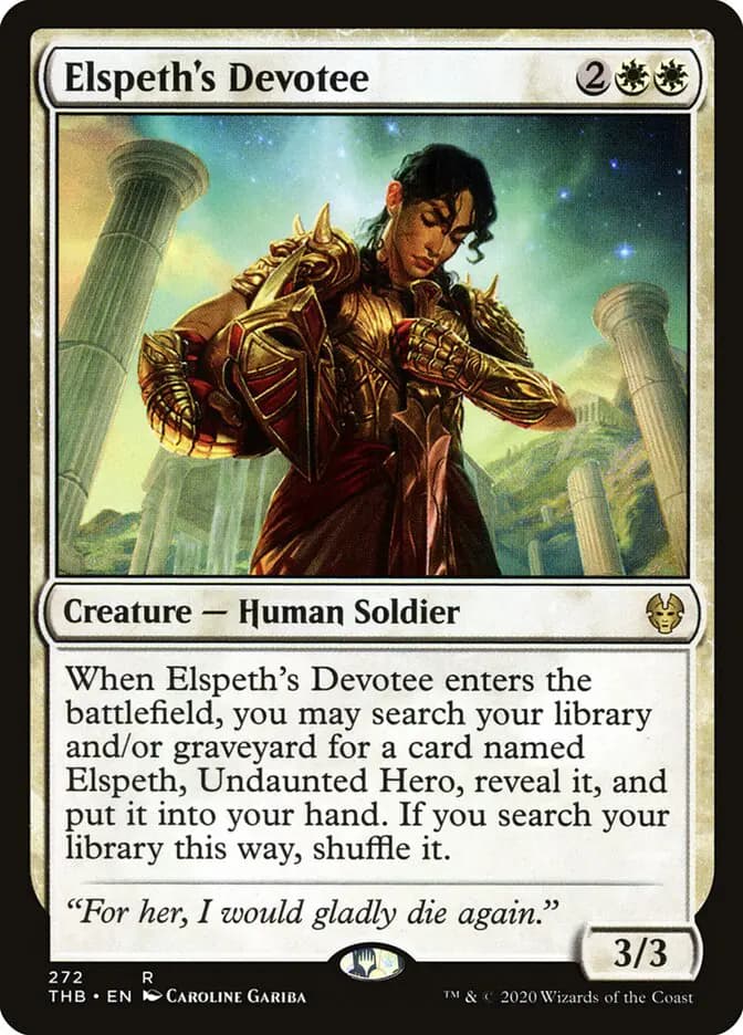 Card image of Elspeth's Devotee