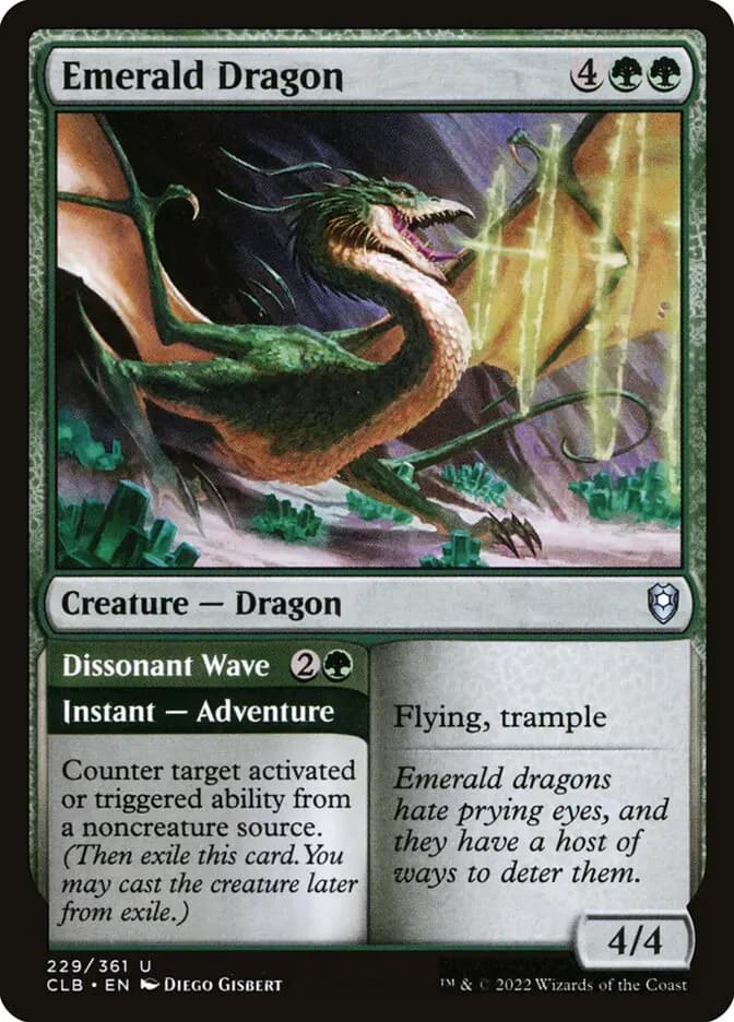 Card image of Emerald Dragon / Dissonant Wave