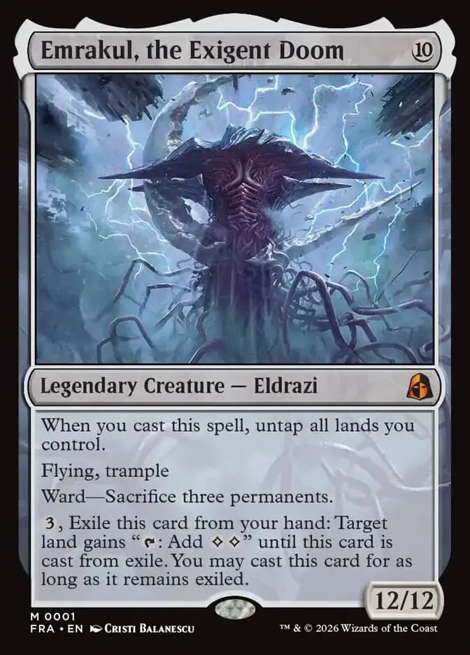 Card image of Emrakul, the Exigent Doom