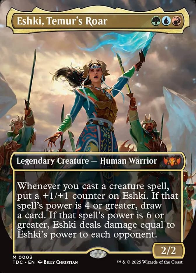 Card image of Eshki, Temur's Roar